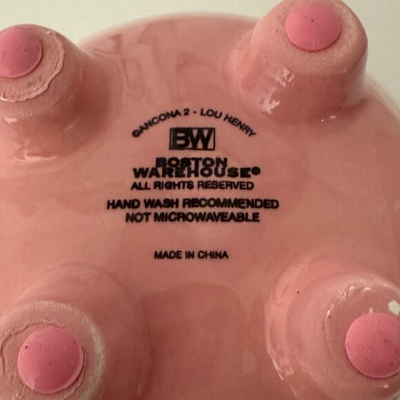 Udderly Cow 20 Oz Ceramic Hand Painted Mug Trendy Farmhouse Gift Pink Black - Picture 7 of 8